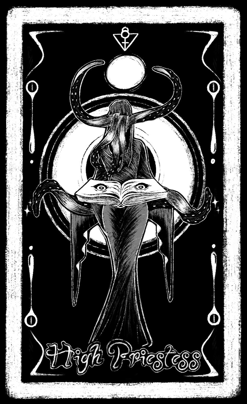 High Priestess Eldritch Tarot Card